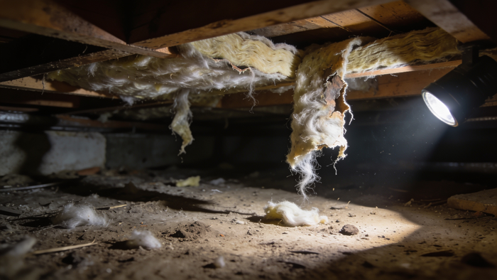 Falling or Sagging Insulation